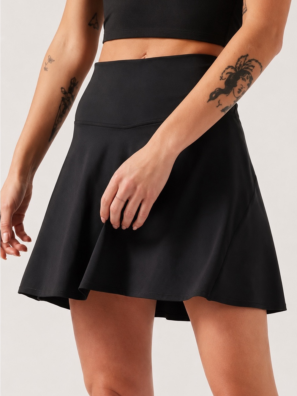 Athleta Black A-Line Athletic Skirt